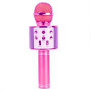 Микрофон караоке беспроводной WS-858, цвет розовый