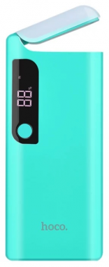 Внешний аккумулятор Hoco B27-15000 мАч, со встроенной настольной лампой, цвет голубой